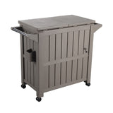 Furniture > Outdoor - Garden Bar Serving Cart with Cooler (Taupe) - Garden Yard