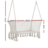 Furniture > Outdoor - Gardeon Camping Hammock Chair Patio 2 Person Swing Hammocks Double Portable Cream - Garden Yard