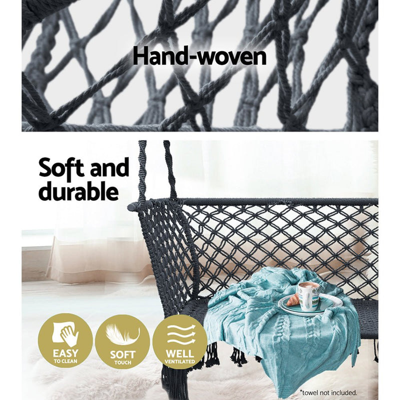 Furniture > Outdoor - Gardeon Camping Hammock Chair Patio 2 Person Swing Hammocks Double Portable Rope - Garden Yard