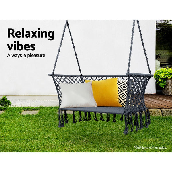 Furniture > Outdoor - Gardeon Camping Hammock Chair Patio 2 Person Swing Hammocks Double Portable Rope - Garden Yard