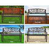 Furniture > Outdoor - Gardeon Cast Iron Garden Bench - Bronze - Garden Yard