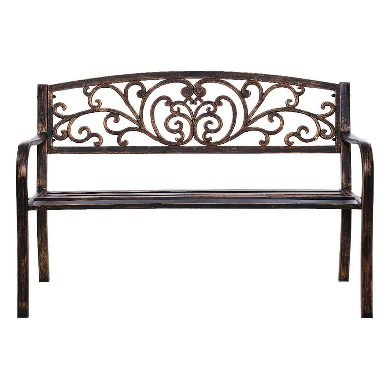 Furniture > Outdoor - Gardeon Cast Iron Garden Bench - Bronze - Garden Yard