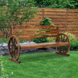 Furniture > Outdoor - Gardeon Garden Bench Wooden Wagon Chair 3 Seat Outdoor Furniture Backyard Lounge - Garden Yard