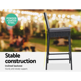 Furniture > Outdoor - Gardeon Outdoor Bar Set Table Stools Furniture Dining Chairs Wicker Patio Garden - Garden Yard