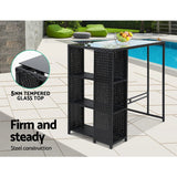 Furniture > Outdoor - Gardeon Outdoor Bar Set Table Stools Furniture Dining Chairs Wicker Patio Garden - Garden Yard