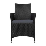 Furniture > Outdoor - Gardeon Outdoor Dining Chairs Patio Furniture Wicker Garden Cushion Idris 2PC - Garden Yard