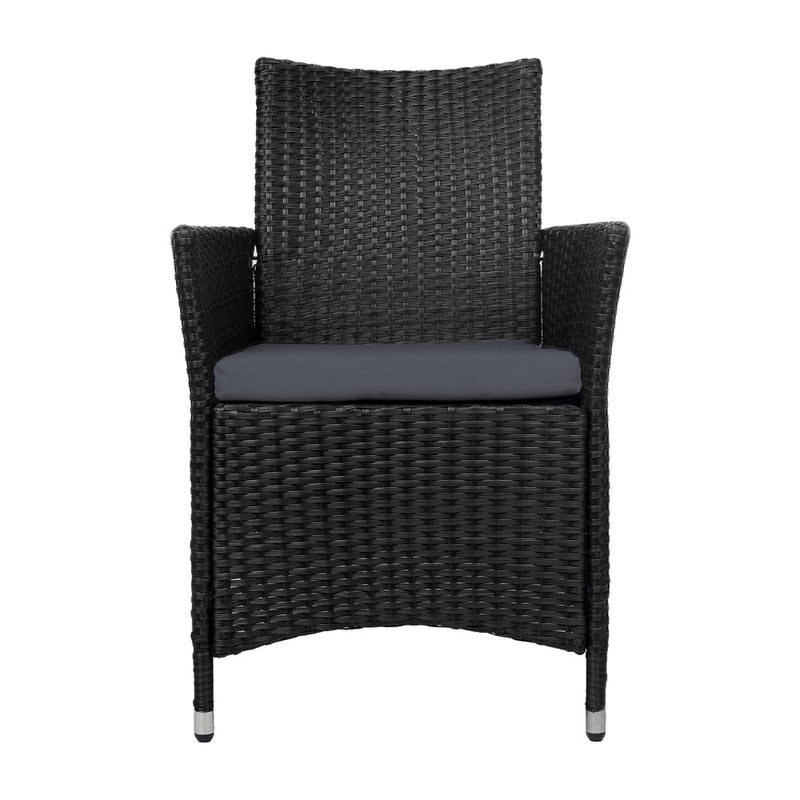 Furniture > Outdoor - Gardeon Outdoor Dining Chairs Patio Furniture Wicker Garden Cushion Idris 2PC - Garden Yard