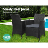 Furniture > Outdoor - Gardeon Outdoor Dining Chairs Patio Furniture Wicker Garden Cushion Idris 2PC - Garden Yard