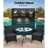 Furniture > Outdoor - Gardeon Outdoor Furniture Dining Chair Table Bistro Set Wicker Patio Setting Tea Coffee Cafe Bar Set - Garden Yard