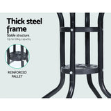 Furniture > Outdoor - Gardeon Outdoor Furniture Dining Chairs Wicker Garden Patio Cushion Black 3PCS Sofa Set Tea Coffee Cafe Bar Set - Garden Yard