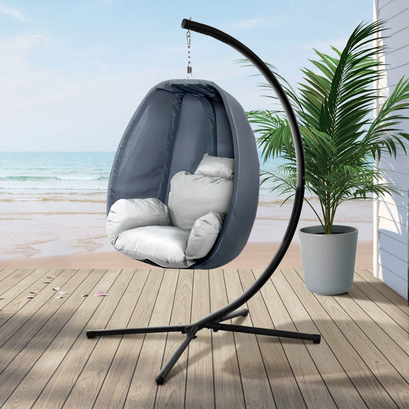 Furniture > Outdoor - Gardeon Outdoor Furniture Egg Hammock Hanging Swing Chair Pod Lounge Chairs - Garden Yard