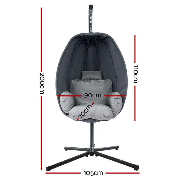 Furniture > Outdoor - Gardeon Outdoor Furniture Egg Hammock Hanging Swing Chair Pod Lounge Chairs - Garden Yard