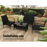 Furniture > Outdoor - Gardeon Outdoor Furniture Lounge Table Chairs Garden Patio Wicker Sofa Set - Garden Yard