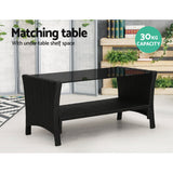 Furniture > Outdoor - Gardeon Outdoor Furniture Lounge Table Chairs Garden Patio Wicker Sofa Set - Garden Yard