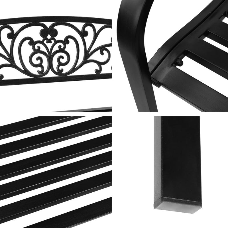 Furniture > Outdoor - Gardeon Outdoor Garden Bench - Black - Garden Yard