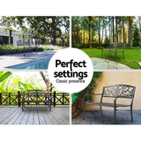 Furniture > Outdoor - Gardeon Outdoor Garden Bench - Black - Garden Yard