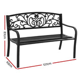 Furniture > Outdoor - Gardeon Outdoor Garden Bench - Black - Garden Yard