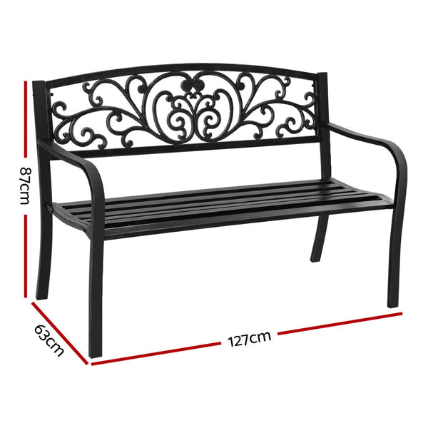 Furniture > Outdoor - Gardeon Outdoor Garden Bench - Black - Garden Yard