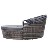 Furniture > Outdoor - Gardeon Outdoor Lounge Setting Sofa Patio Furniture Wicker Garden Rattan Set Day Bed Grey - Garden Yard