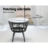 Furniture > Outdoor - Gardeon Outdoor Patio Chair and Table - Black - Garden Yard