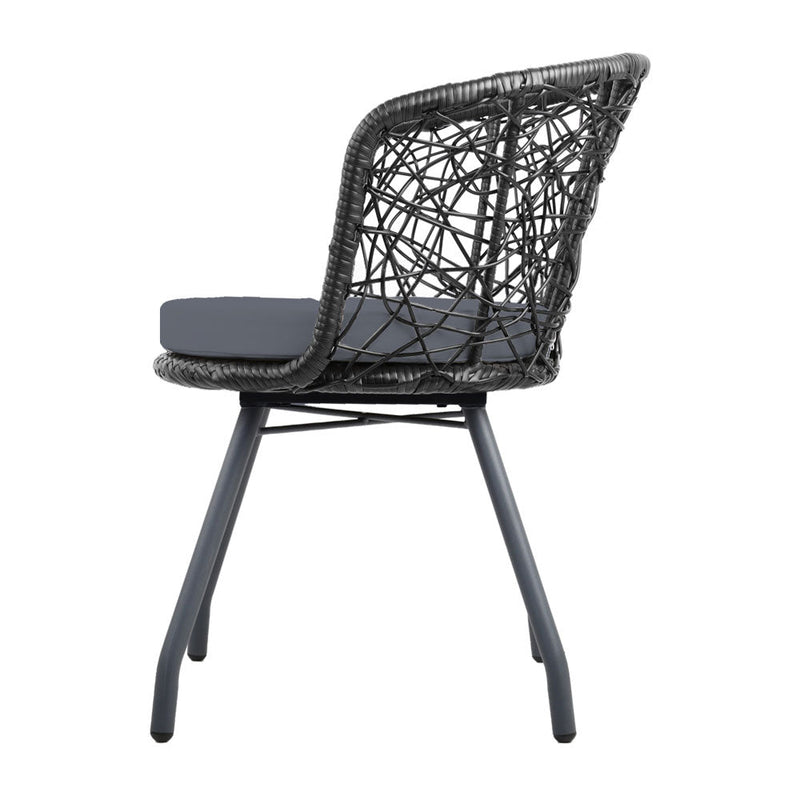 Furniture > Outdoor - Gardeon Outdoor Patio Chair and Table - Black - Garden Yard