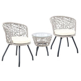 Furniture > Outdoor - Gardeon Outdoor Patio Chair and Table - Grey - Garden Yard