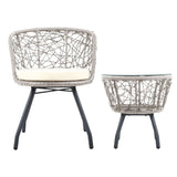 Furniture > Outdoor - Gardeon Outdoor Patio Chair and Table - Grey - Garden Yard