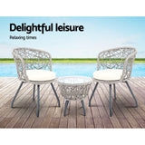 Furniture > Outdoor - Gardeon Outdoor Patio Chair and Table - Grey - Garden Yard