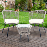 Furniture > Outdoor - Gardeon Outdoor Patio Chair and Table - Grey - Garden Yard