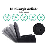Furniture > Outdoor - Gardeon Outdoor Setting Recliner Chair Table Set Wicker lounge Patio Furniture Black - Garden Yard