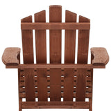 Furniture > Outdoor - Gardeon Outdoor Sun Lounge Beach Chairs Table Setting Wooden Adirondack Patio Chair Brown - Garden Yard