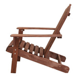 Furniture > Outdoor - Gardeon Outdoor Sun Lounge Beach Chairs Table Setting Wooden Adirondack Patio Chair Brown - Garden Yard