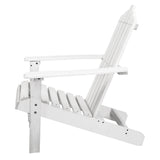 Furniture > Outdoor - Gardeon Outdoor Sun Lounge Beach Chairs Table Setting Wooden Adirondack Patio Chair White - Garden Yard