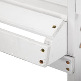 Furniture > Outdoor - Gardeon Outdoor Sun Lounge Beach Chairs Table Setting Wooden Adirondack Patio - White - Garden Yard