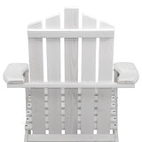 Furniture > Outdoor - Gardeon Outdoor Sun Lounge Beach Chairs Table Setting Wooden Adirondack Patio - White - Garden Yard