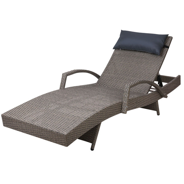 Furniture > Outdoor - Gardeon Outdoor Sun Lounge Furniture Day Bed Wicker Pillow Sofa Set - Garden Yard
