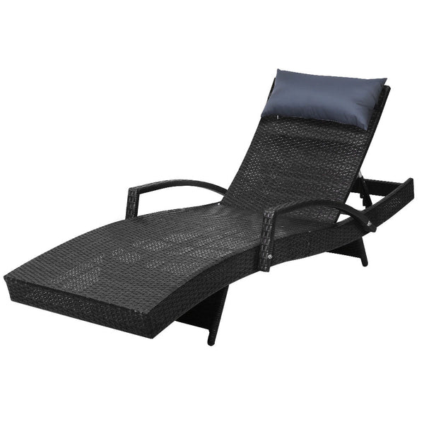 Furniture > Outdoor - Gardeon Outdoor Sun Lounge Furniture Day Bed Wicker Pillow Sofa Set - Garden Yard