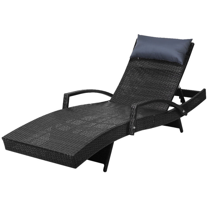 Furniture > Outdoor - Gardeon Outdoor Sun Lounge Furniture Day Bed Wicker Pillow Sofa Set - Garden Yard