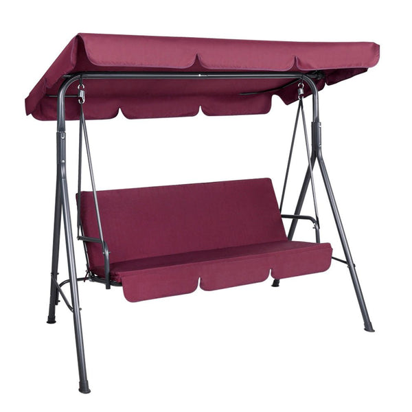 Furniture > Outdoor - Gardeon Outdoor Swing Chair Hammock 3 Seater Garden Canopy Bench Seat Backyard - Garden Yard