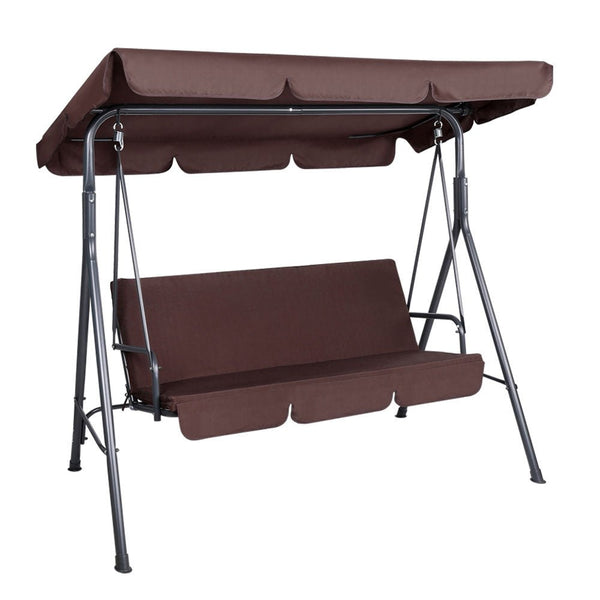 Furniture > Outdoor - Gardeon Outdoor Swing Chair Hammock 3 Seater Garden Canopy Bench Seat Backyard - Garden Yard