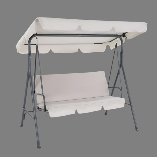 Furniture > Outdoor - Gardeon Outdoor Swing Chair Hammock 3 Seater Garden Canopy Bench Seat Backyard - Garden Yard