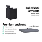 Furniture > Outdoor - Gardeon Patio Furniture Dining Chairs Table Patio Setting Bistro Set Wicker Tea Coffee Cafe Bar Set - Garden Yard