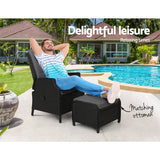 Furniture > Outdoor - Gardeon Recliner Chair Sun lounge Setting Outdoor Furniture Patio Wicker Sofa - Garden Yard