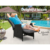 Furniture > Outdoor - Gardeon Recliner Chair Sun lounge Setting Outdoor Furniture Patio Wicker Sofa - Garden Yard