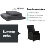 Furniture > Outdoor - Gardeon Recliner Chairs Sun lounge Setting Outdoor Furniture Patio Wicker Sofa - Garden Yard