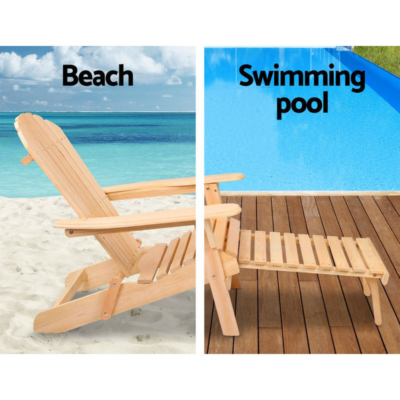 Furniture > Outdoor - Gardeon Set of 2 Outdoor Sun Lounge Chairs Patio Furniture Beach Chair Lounger - Garden Yard