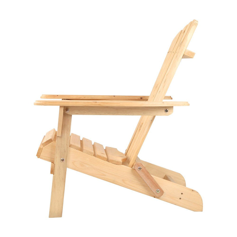 Furniture > Outdoor - Gardeon Set of 2 Patio Furniture Outdoor Chairs Beach Chair Wooden Adirondack Garden Lounge - Garden Yard