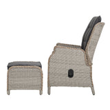 Furniture > Outdoor - Gardeon Set of 2 Recliner Chairs Sun lounge Outdoor Patio Furniture Wicker Sofa Lounger - Garden Yard