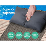 Furniture > Outdoor - Gardeon Set of 2 Sun Lounge Outdoor Furniture Wicker Lounger Rattan Day Bed Garden Patio Grey - Garden Yard