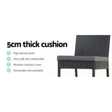 Furniture > Outdoor - Gardeon Set of 4 Outdoor Bar Stools Dining Chairs Wicker Furniture - Garden Yard